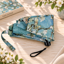 Van Gogh Almond Blossom Mini Umbrella with Travel Case – Compact Folding Umbrella – Art Lover Gift