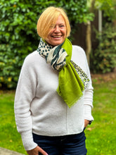 Ladies Bold Tiger & Leopard Animal Print Fashion Scarf - Green Black
