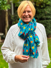 Ladies Red Yellow Purple Sweet Tulips Print TEAL GREEN Fashion Scarf