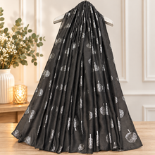 Charcoal Grey Silver Foil Tree of Life Ladies Fashion Scarf