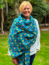 Ladies Red Yellow Purple Sweet Tulips Print TEAL GREEN Fashion Scarf