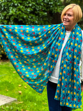 Ladies Red Yellow Purple Sweet Tulips Print TEAL GREEN Fashion Scarf