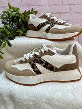 Women’s Leopard Panel Chunky Casual Lace-Up Trainers Shoe - Sizes available 3 - 8