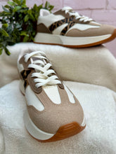 Women’s Leopard Panel Chunky Casual Lace-Up Trainers Shoe - Sizes available 3 - 8