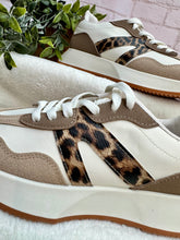 Women’s Leopard Panel Chunky Casual Lace-Up Trainers Shoe - Sizes available 3 - 8