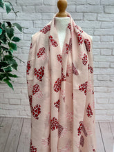 Ladies Animal Print & Aztec Love Heart Print Scarf - Blush Pink