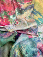 Ladies Art Impressionist English Garden Square Cotton Blend Scarf