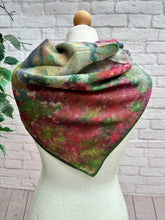 Ladies Art Impressionist English Garden Square Cotton Blend Scarf
