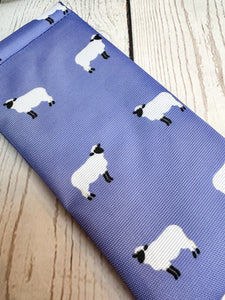 Sheep Print Glasses Case - Lilac