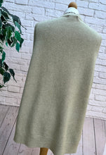 Ladies BEIGE Italian Made Sleeveless Round Neck Jumper - One Size 8 - 18