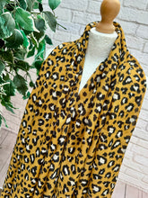 Ladies Leopard Animal Print Camel Black Tassel Fashion Scarf