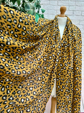 Ladies Leopard Animal Print Camel Black Tassel Fashion Scarf