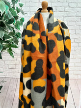 Thick Bold Leopard Animal Print ORANGE BROWN BLACK Pashmina Winter Scarf