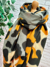 Thick Bold Leopard Animal Print ORANGE BROWN BLACK Pashmina Winter Scarf