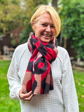 Thick Bold Leopard Animal Print RED PINK BLACK Pashmina Winter Scarf