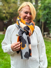 Thick Bold Leopard Animal Print ORANGE BROWN BLACK Pashmina Winter Scarf