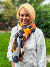 Thick Bold Leopard Animal Print ORANGE BROWN BLACK Pashmina Winter Scarf