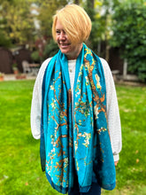 Ladies 100% SILK Painter Van Gogh Almond Blossom Tree Print Fashion Scarf