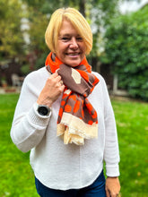 Ladies Bold Leopard Animal Print ORANGE BROWN Fashion Scarf