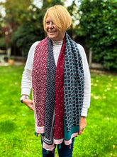 Ladies Little Leaves Print Tassel GREEN NAVY BURGUNDY Fashion Scarf