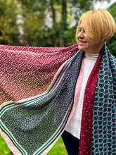 Ladies Little Leaves Print Tassel GREEN NAVY BURGUNDY Fashion Scarf