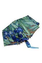 Ladies Painter Van Gogh Irises Print Compact Folding Umbrella