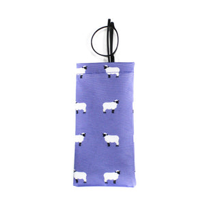 Sheep Print Glasses Case - Lilac