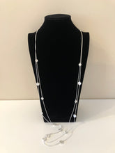 Double Silver Coloured with Pearl Detail Fashion Necklace