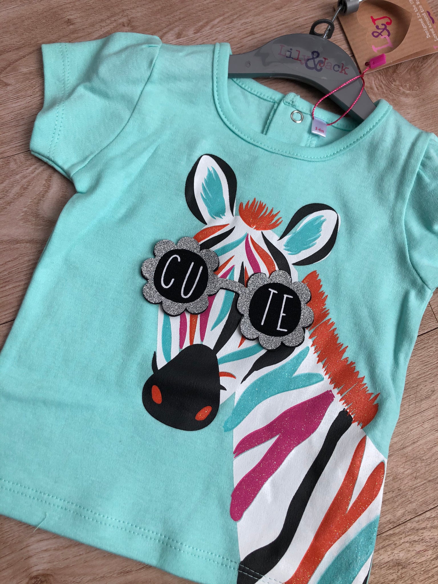 Lily & Jack Baby Girls Zebra Print T-Shirt with 3D Glasses & Leggings – She  Loves Gifts