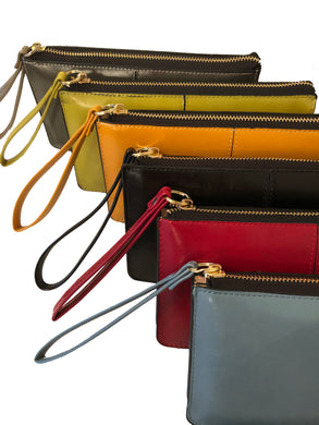 Ladies Large Wristlet Zip Phone Coin Card Purse Clutch Bag - Choice of Colours
